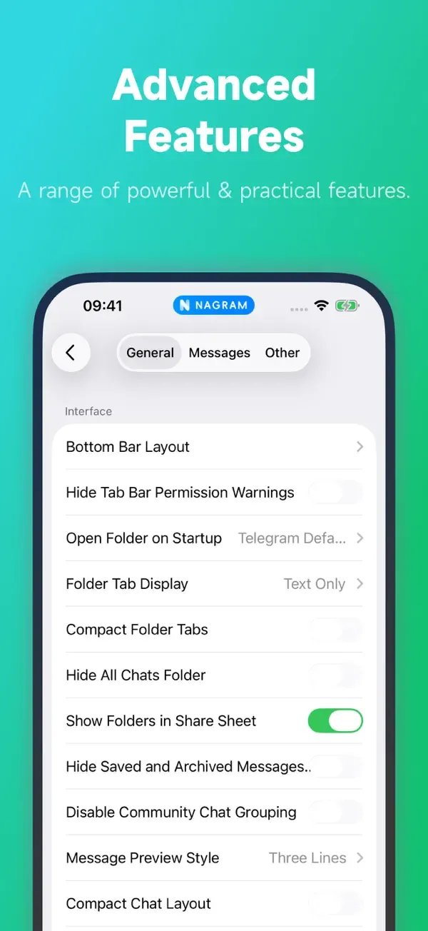 Nagram iOS: 通用设置